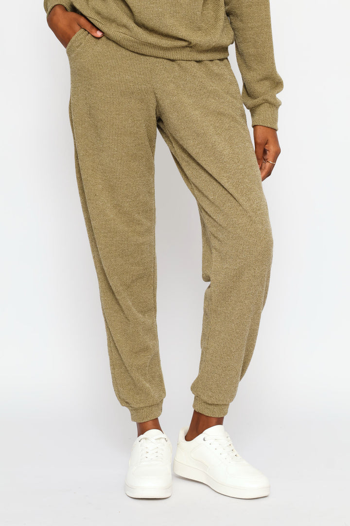 Cut & Sew Leisure Jogger - Olive