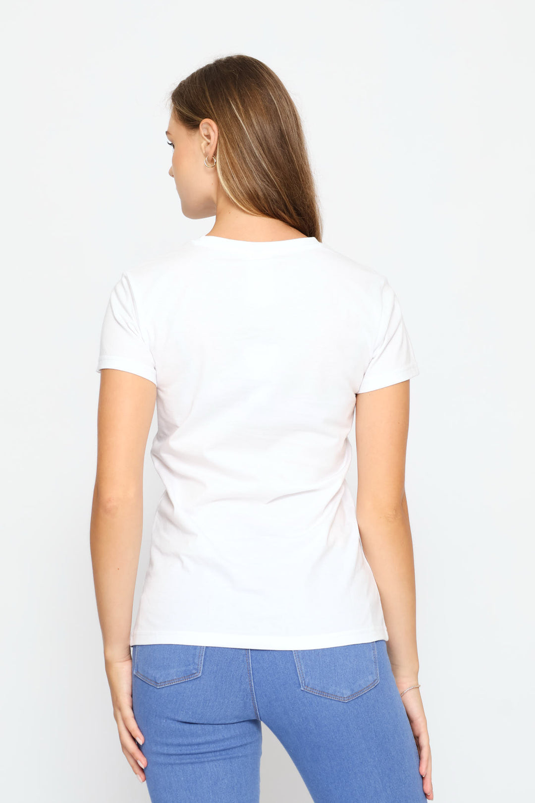 Wren 2 Colour Logo Crew Tee - White