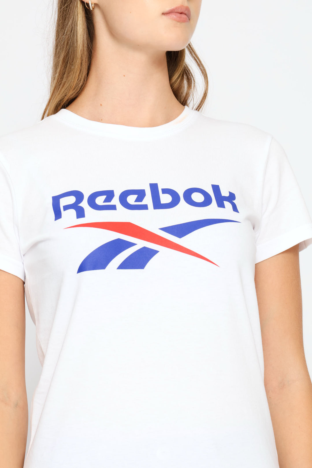 Wren 2 Colour Logo Crew Tee - White