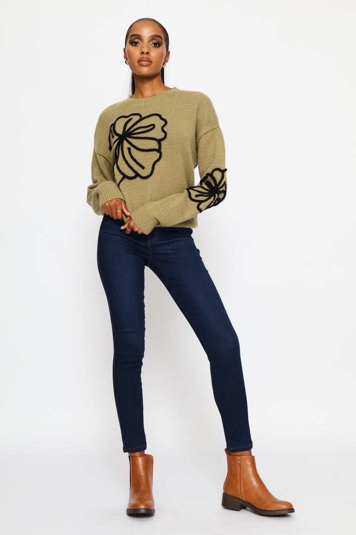 Cornelli Pullover - Artichoke Green