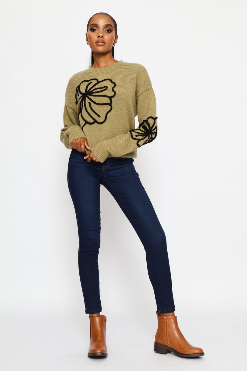Cornelli Pullover - Artichoke Green