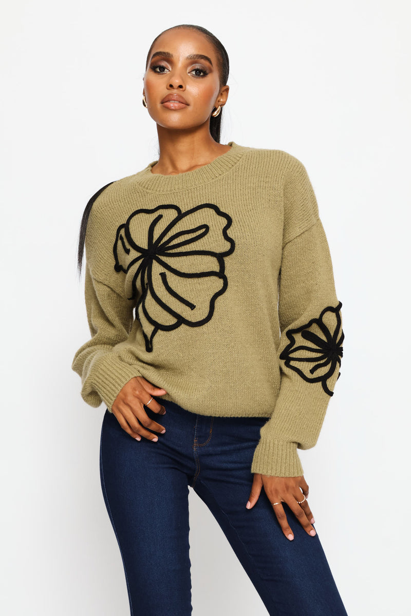 Cornelli Pullover - Artichoke Green