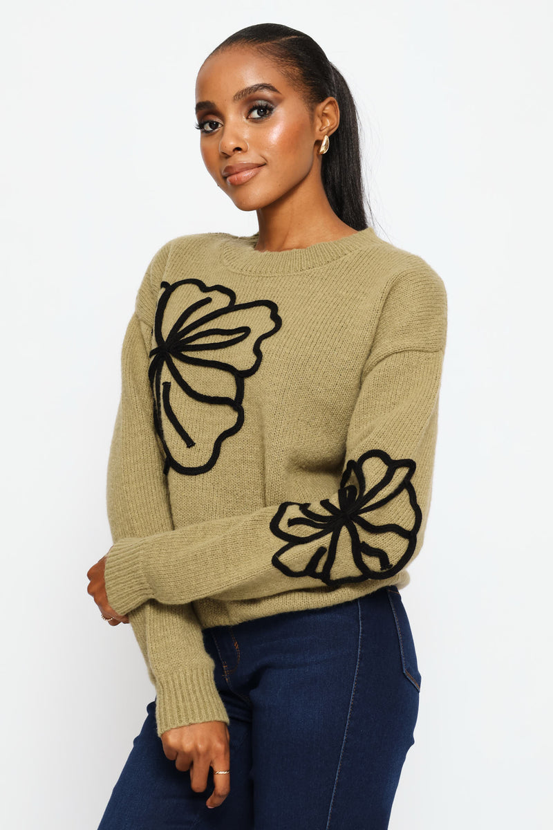 Cornelli Pullover - Artichoke Green