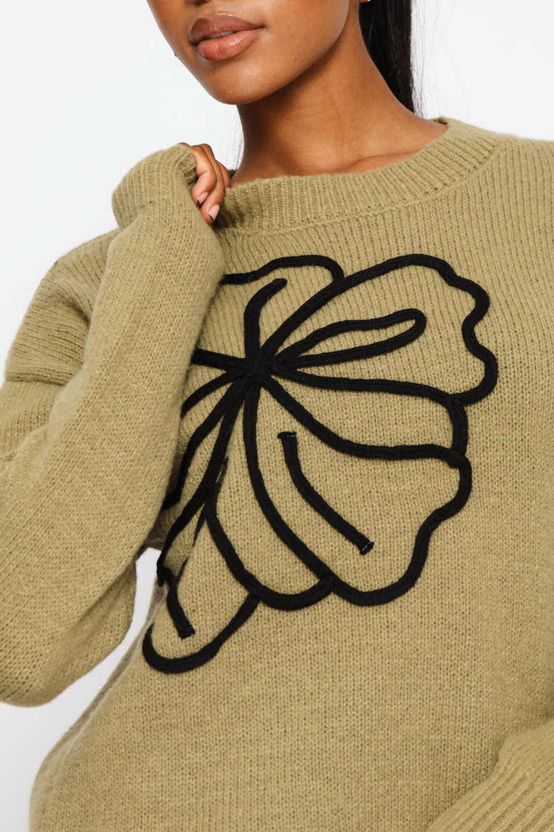 Cornelli Pullover - Artichoke Green