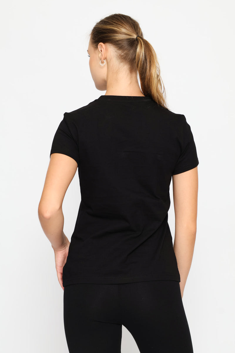 Essential Logo Lab Metallic Tee - Black