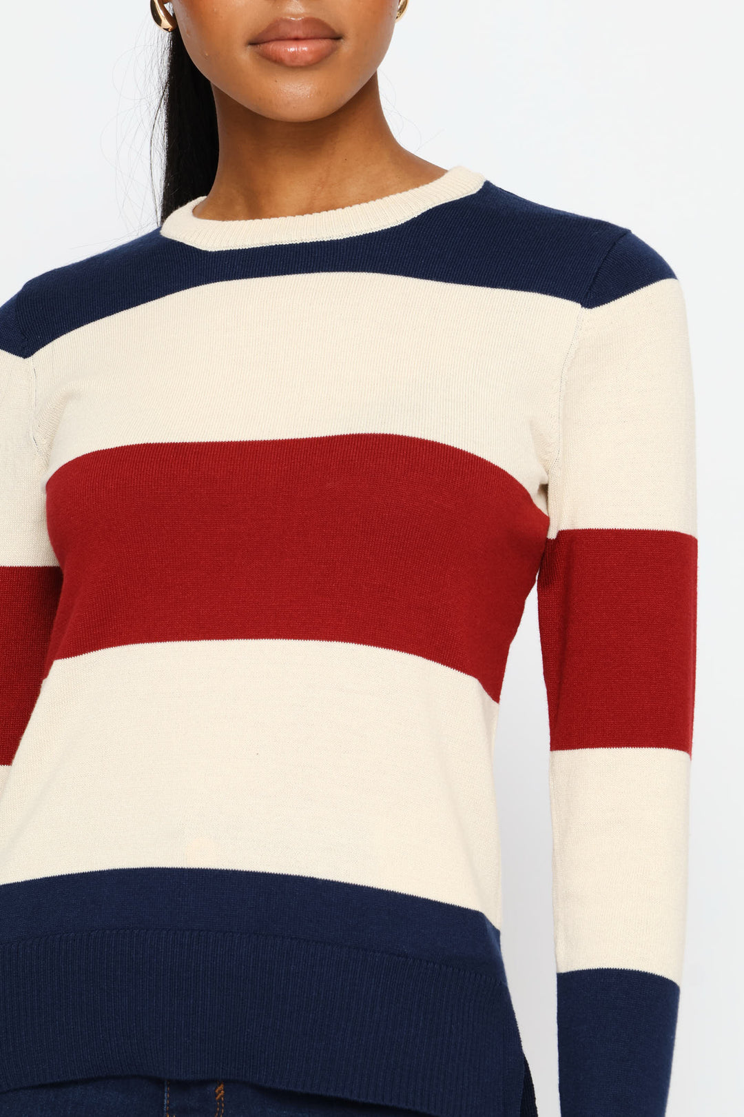 Colourblock Pullover - Navy