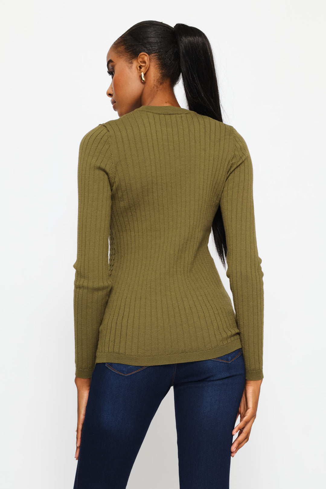 Plain Cable Pullover - Fatigue