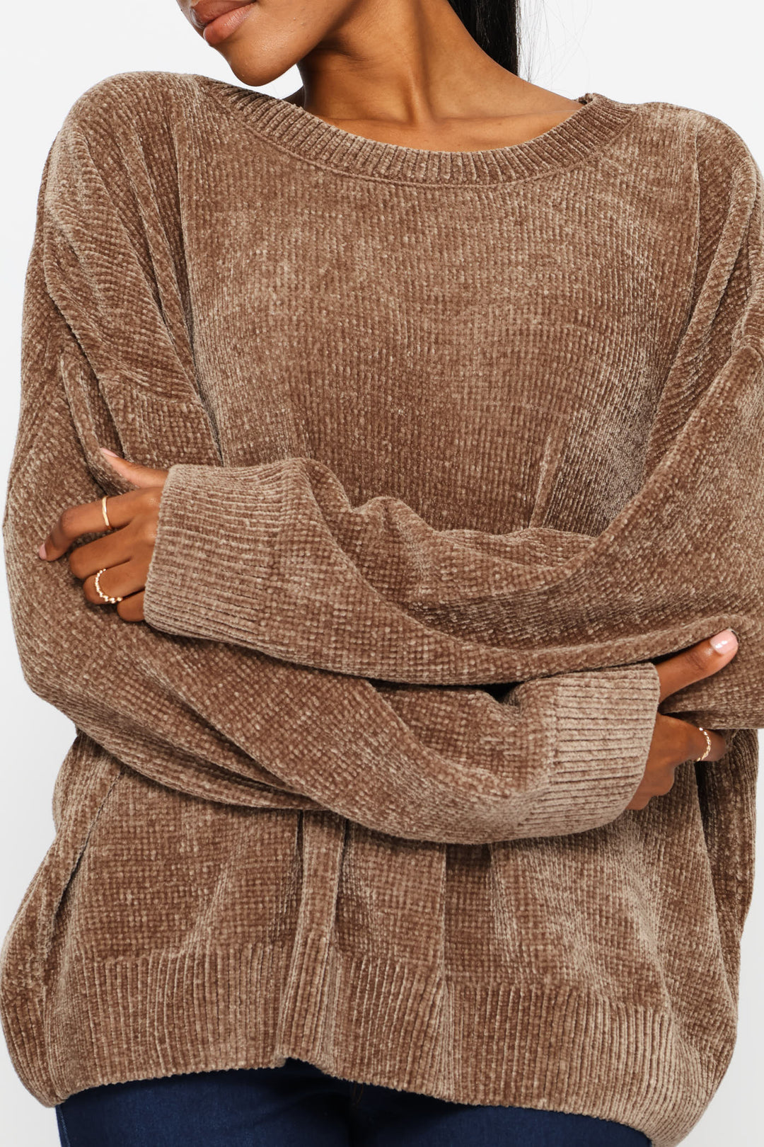 Chenille Pullover - Taupe