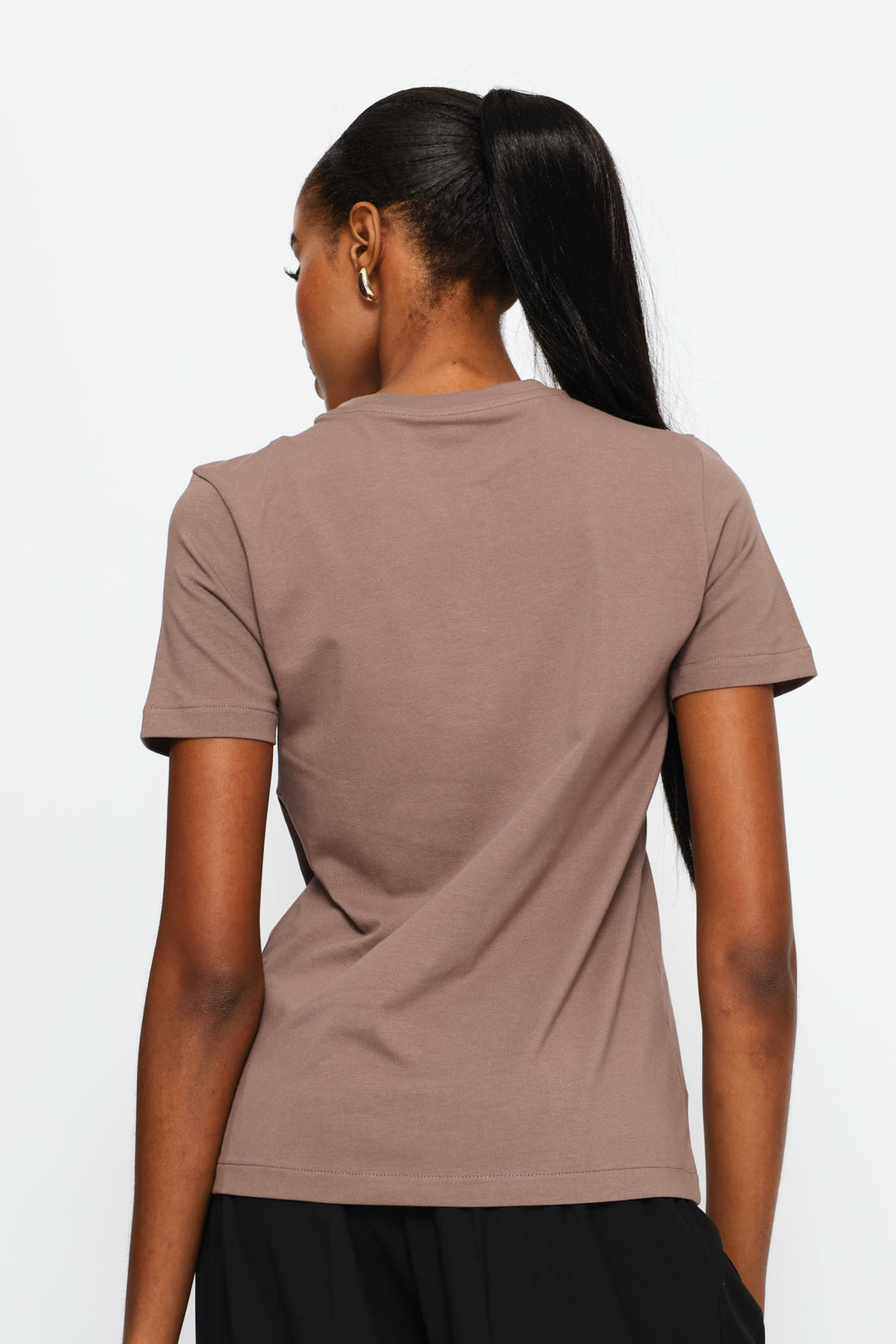 Pony Embroidered T-Shirt - Light Brown