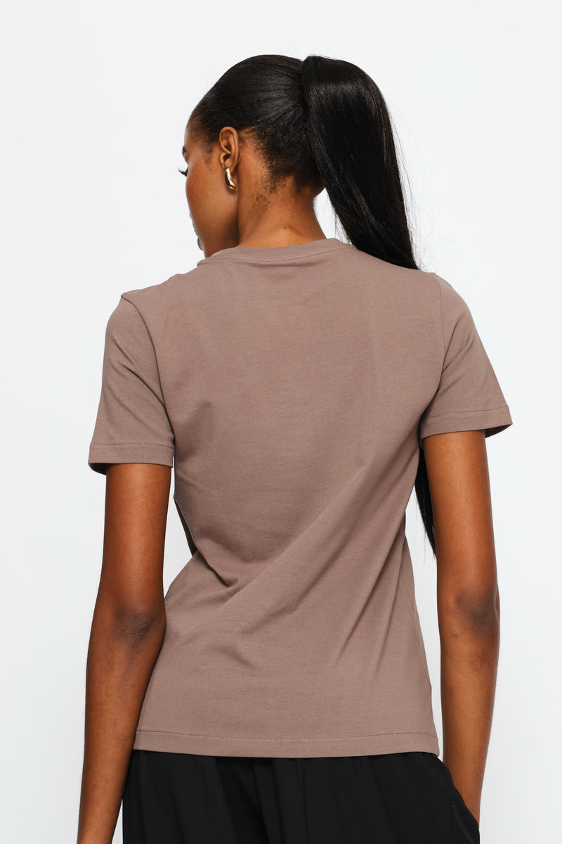 Pony Embroidered T-Shirt - Light Brown