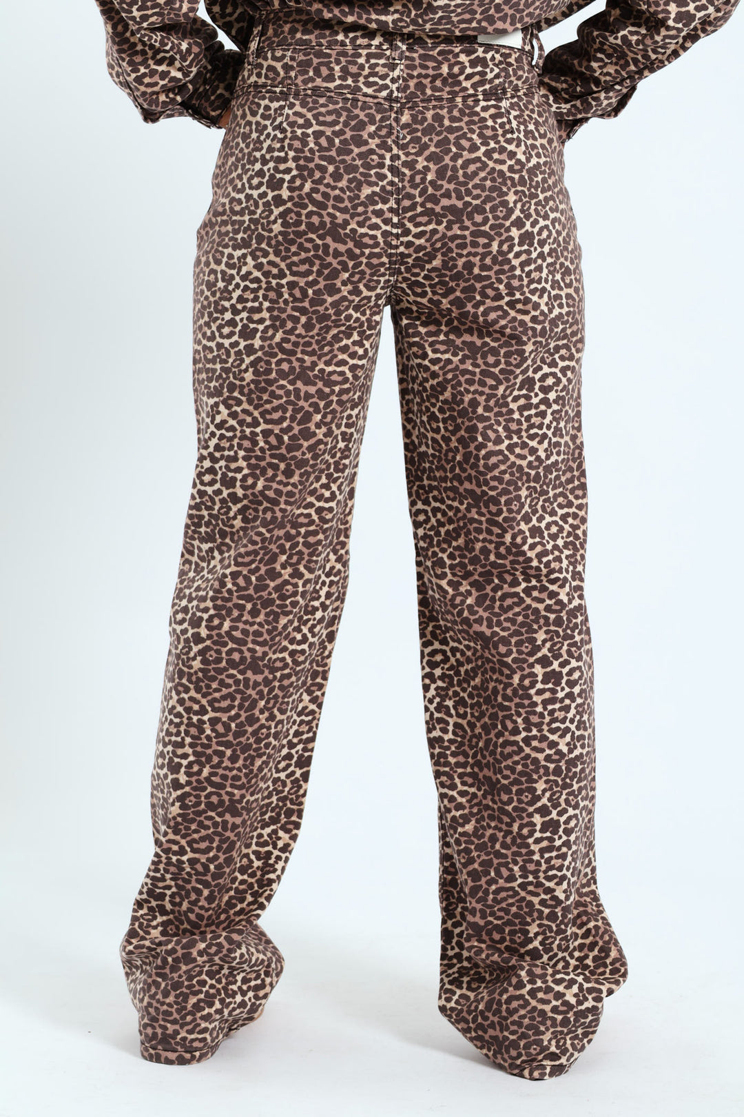 Leopard Print 90's Pants - Brown