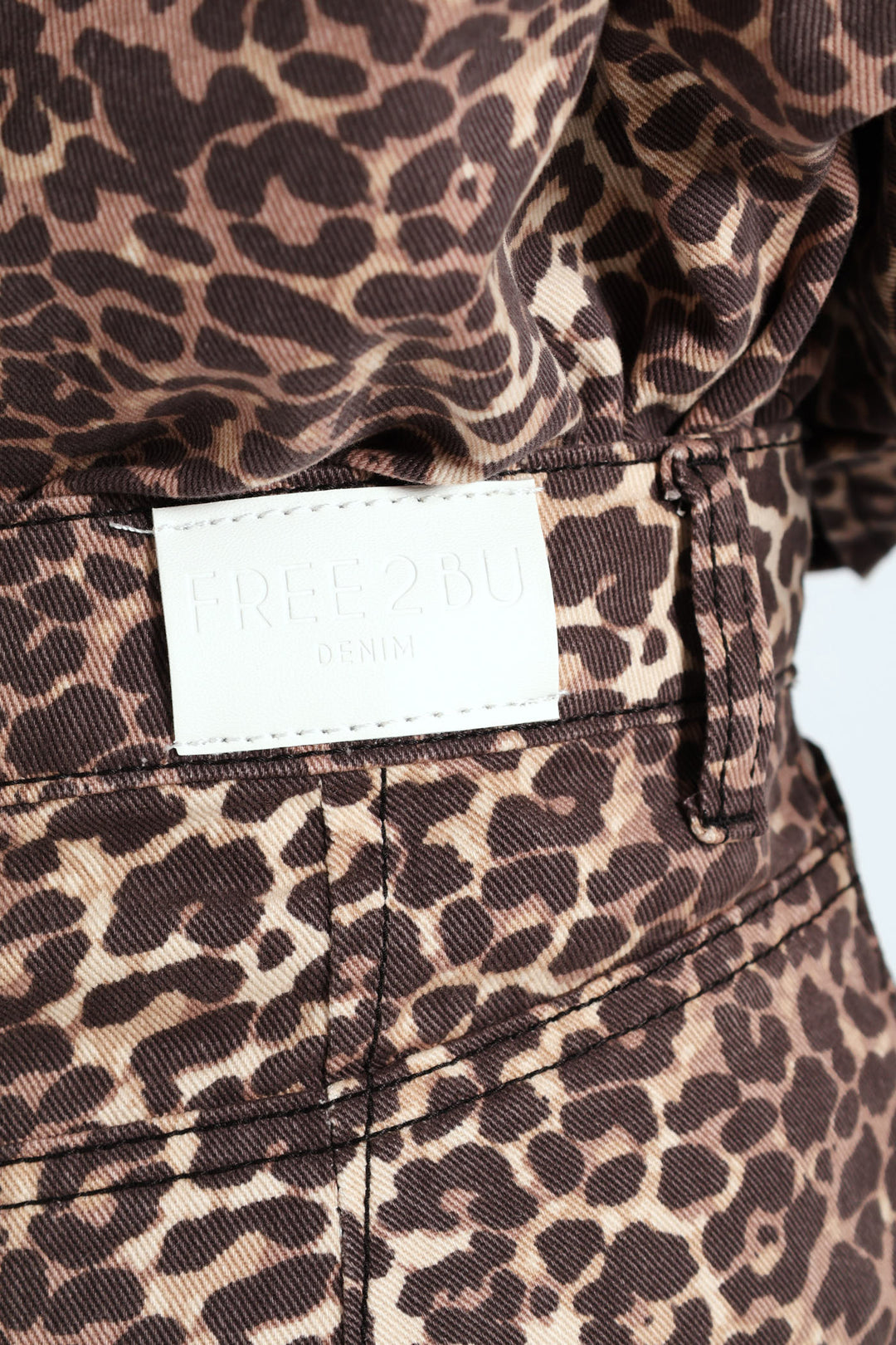 Leopard Print 90's Pants - Brown