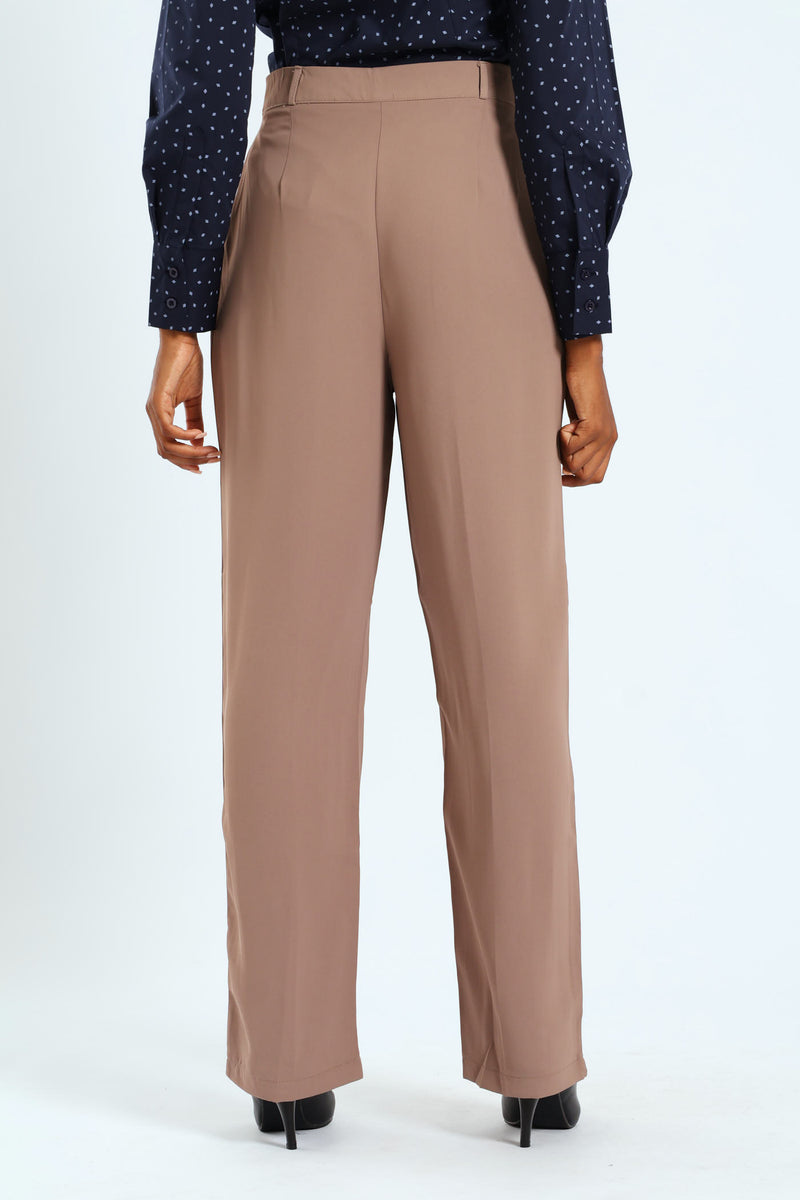 Double Loop Wideleg Pant - Tobacco