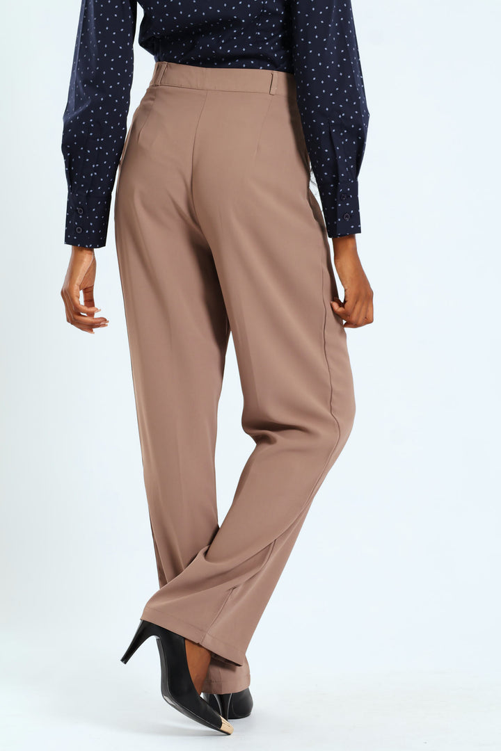 Double Loop Wideleg Pant - Tobacco