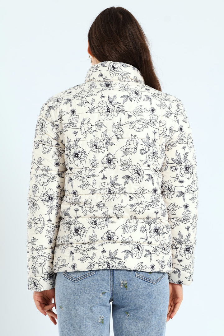 Reversible Puffer Jacket - Black/White