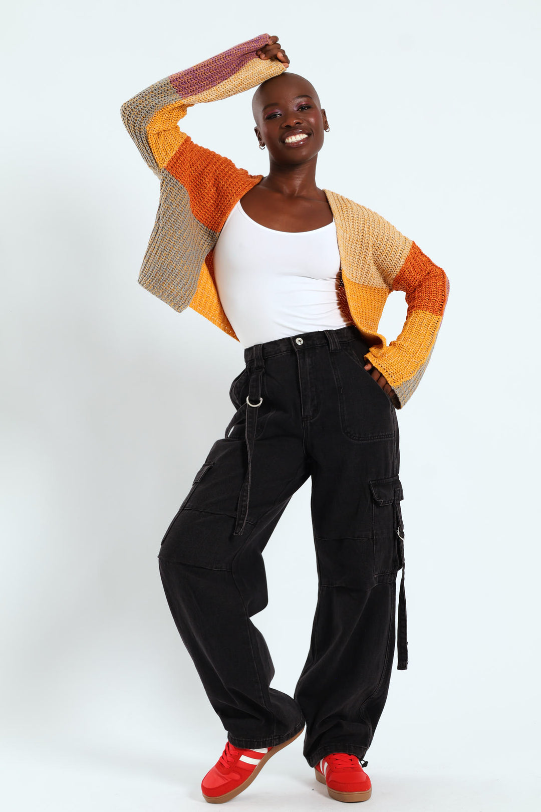 Blocked Open Cardi - Multi