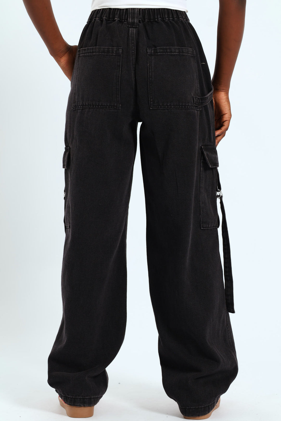 Strap Cargo Jean - Black Rinse Wash