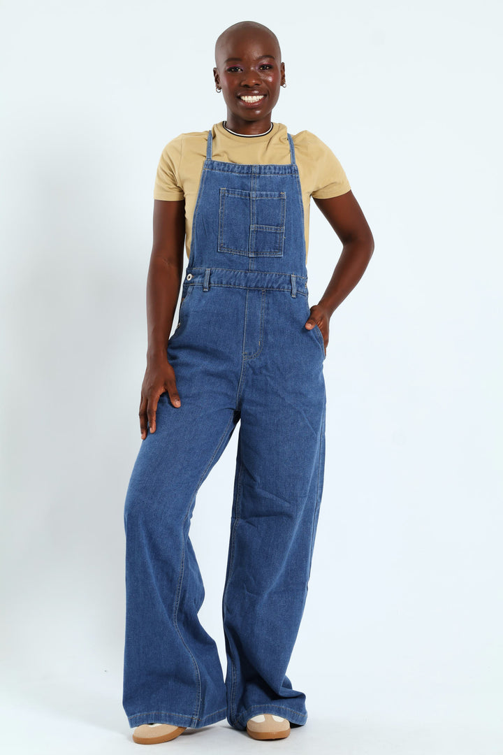 Denim Jumpsuit - Mid Blue