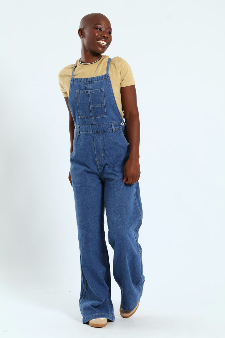 Denim Jumpsuit - Mid Blue