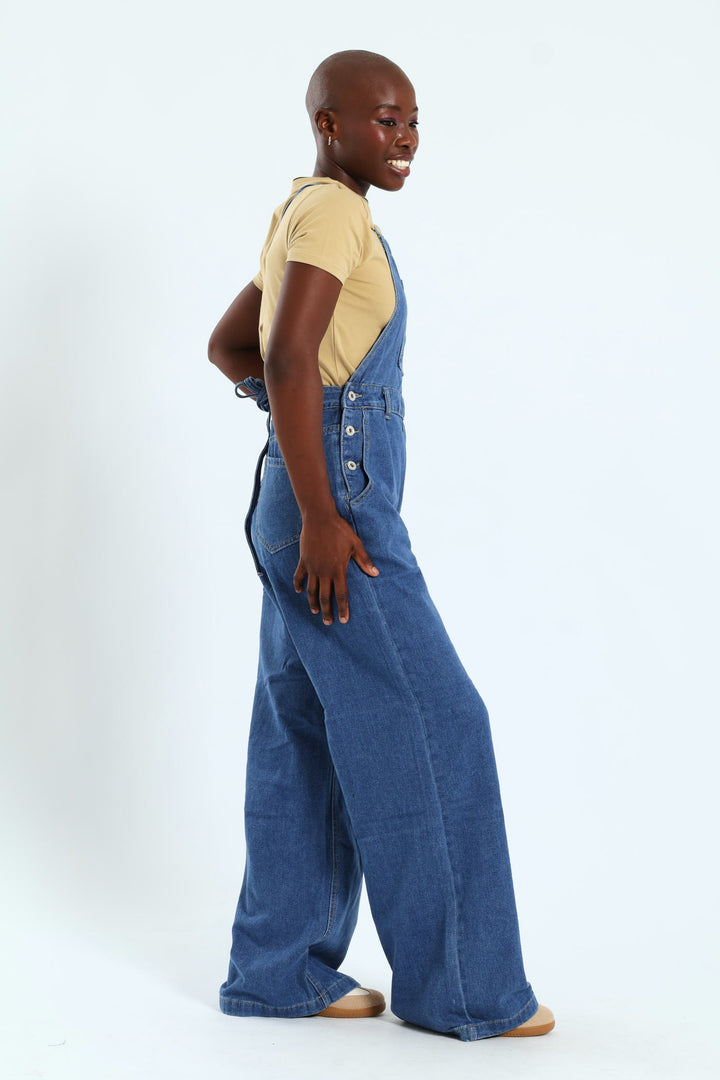 Denim Jumpsuit - Mid Blue