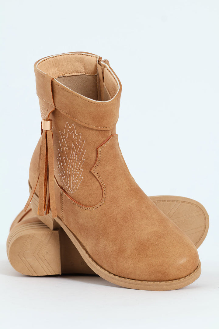 Girls Western Boot - Tan