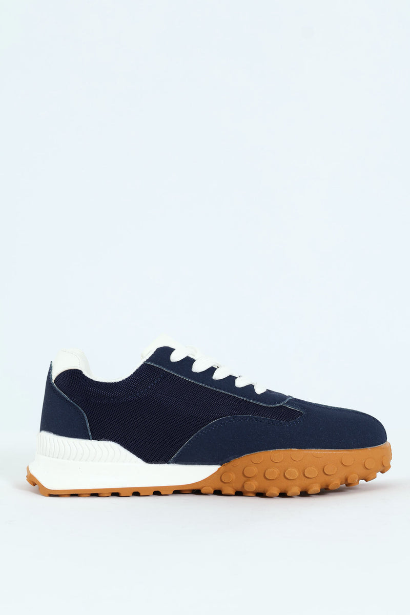 Boys Retro Sneaker - Navy