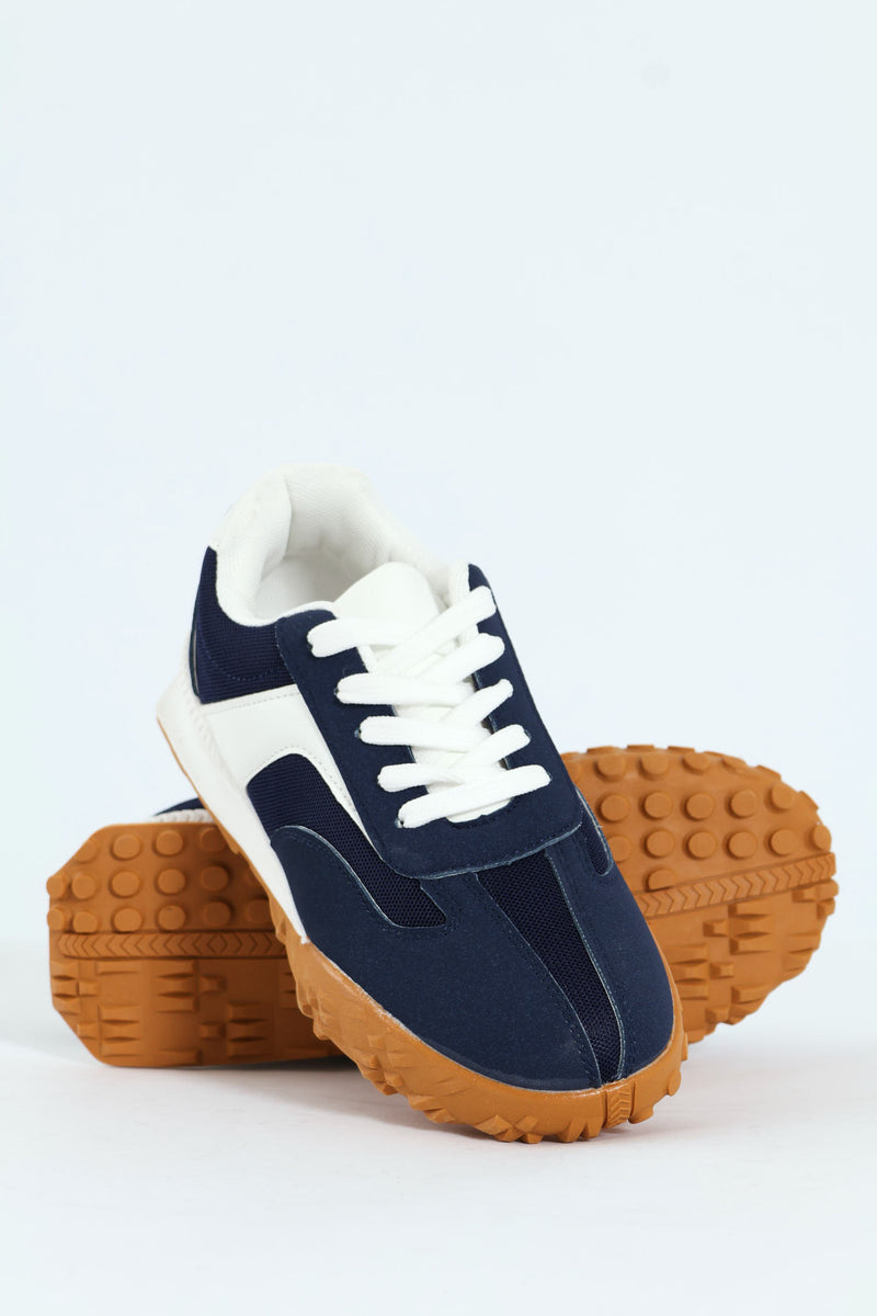 Boys Retro Sneaker - Navy