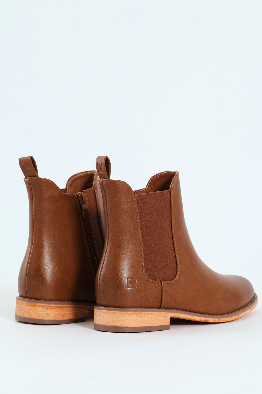Sera Ankle Chelsea Boot With Wooden Outsole - Tan