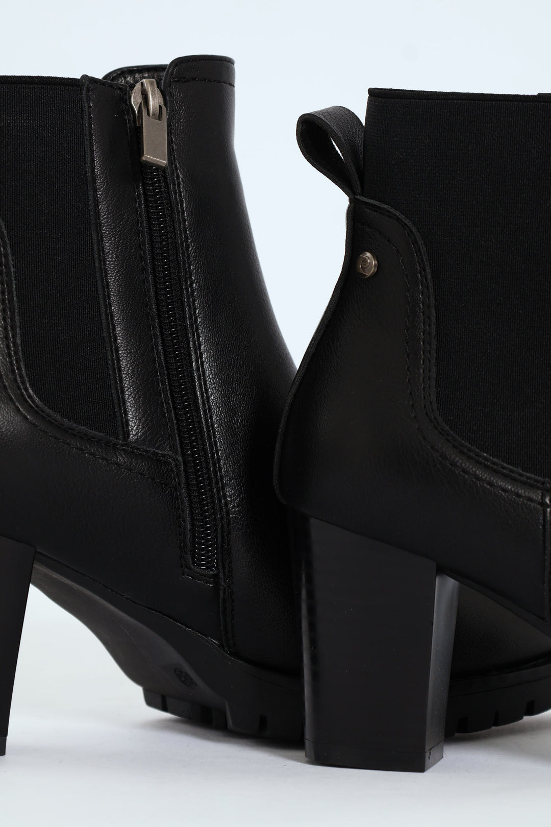 Layla Block Heel Platform Ankle Boot - Black