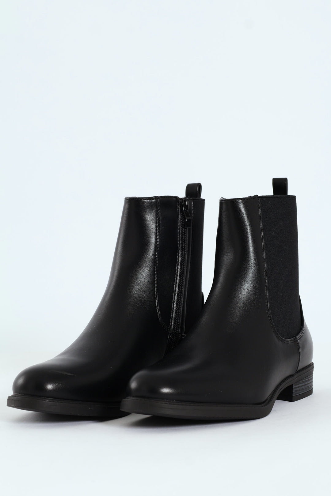 Round Toe Chelsea Ankle Boot - Black