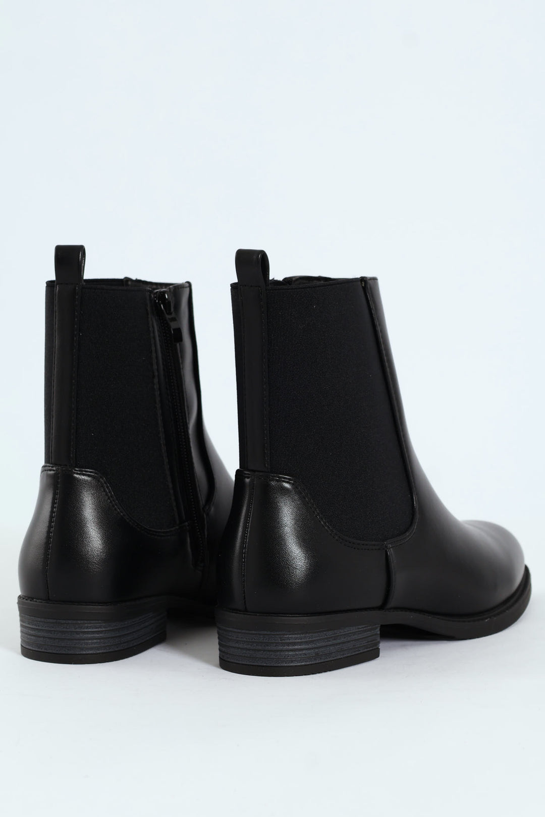 Round Toe Chelsea Ankle Boot - Black