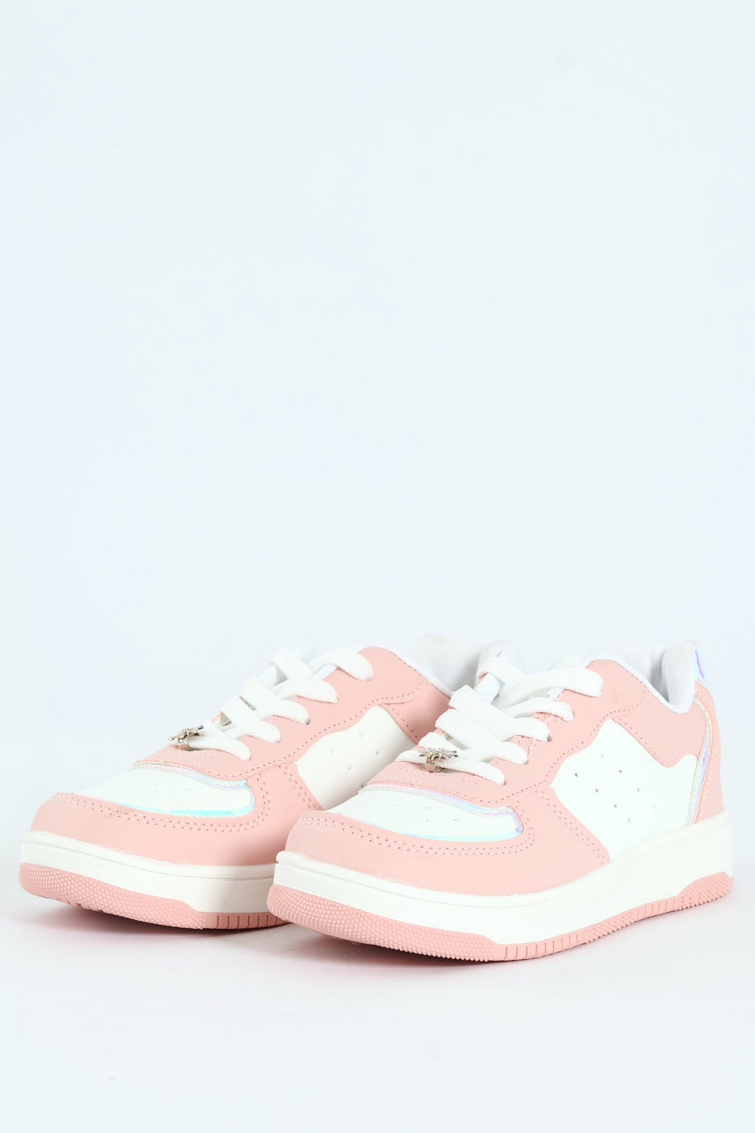 Girls Court Sneaker - White/Pink