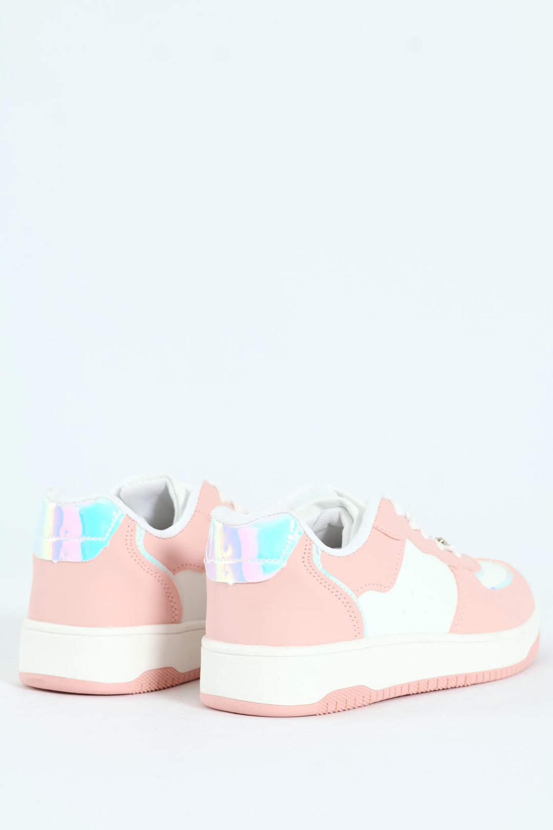 Girls Court Sneaker - White/Pink