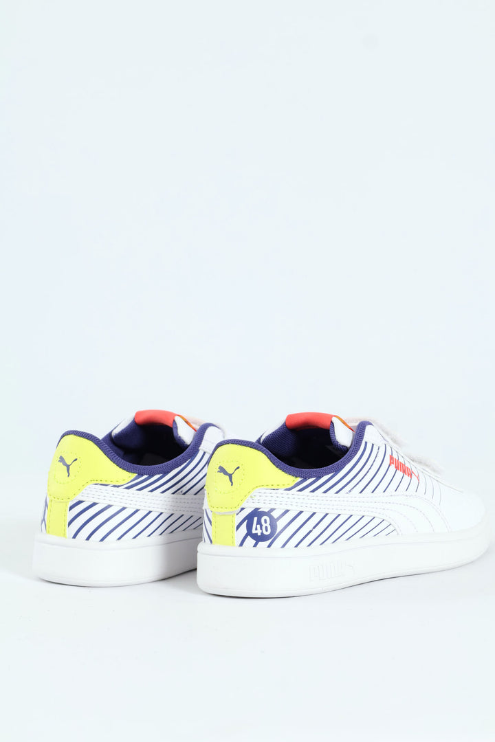 Pre-Boys Smash 3.0 Poised 2 Race Sneaker - White