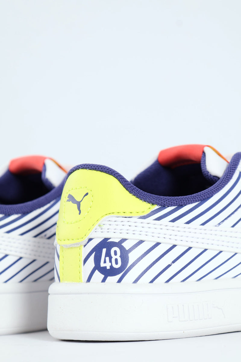 Pre-Boys Smash 3.0 Poised 2 Race Sneaker - White