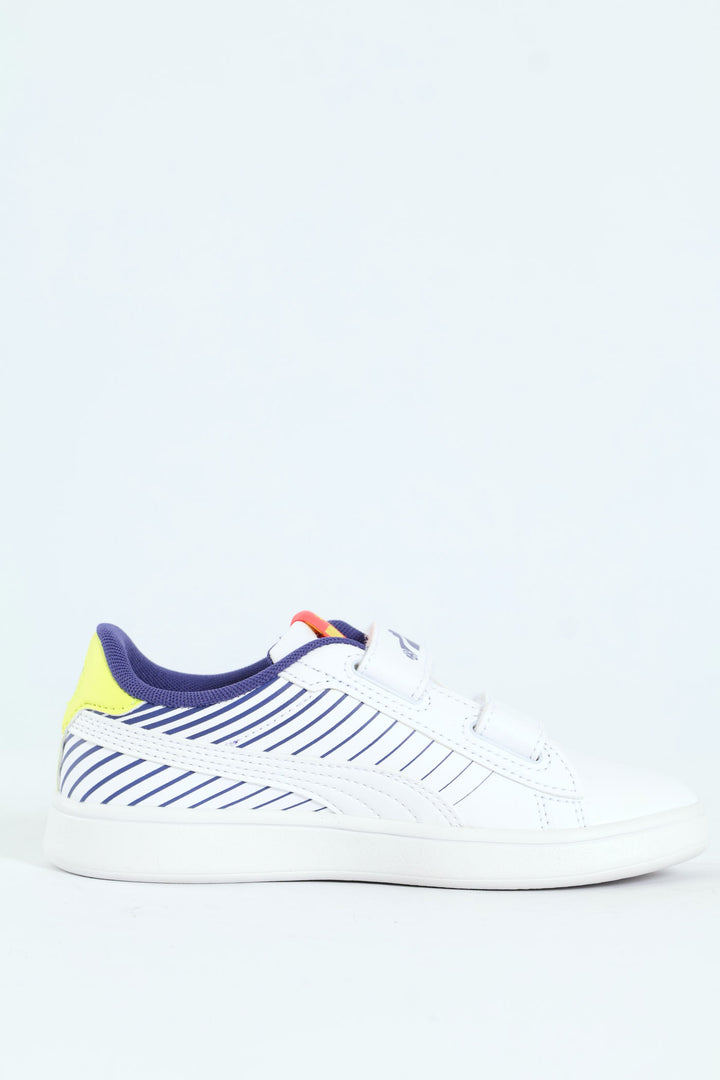 Pre-Boys Smash 3.0 Poised 2 Race Sneaker - White