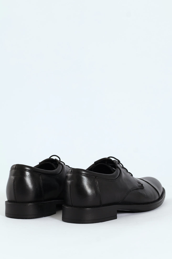 Toe Cap Formal Derby Shoe - Black
