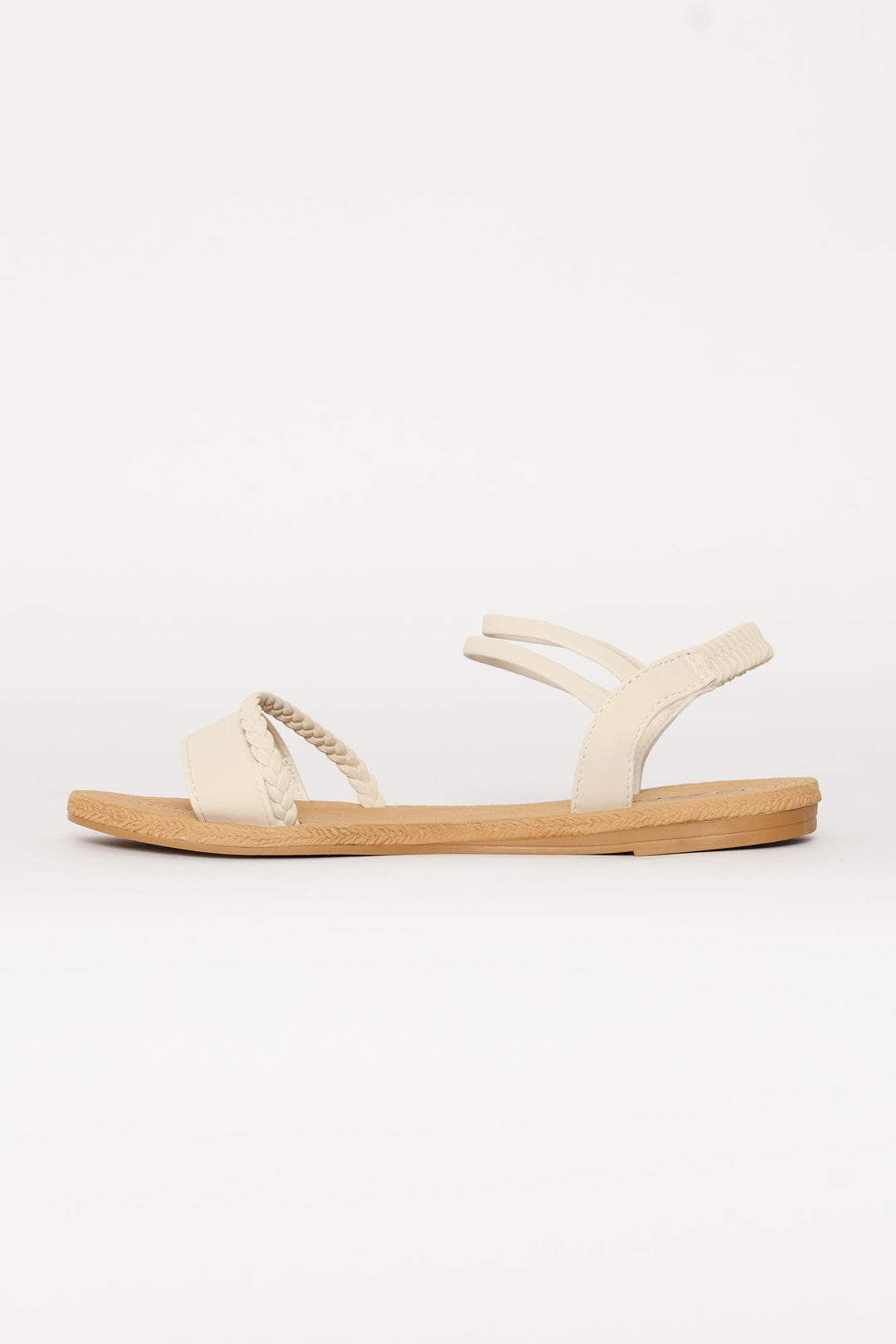 Rope Detail Sandal With Elasticated Band - Off White