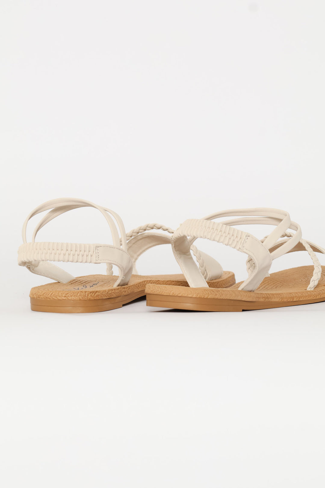Rope Detail Sandal With Elasticated Band - Off White