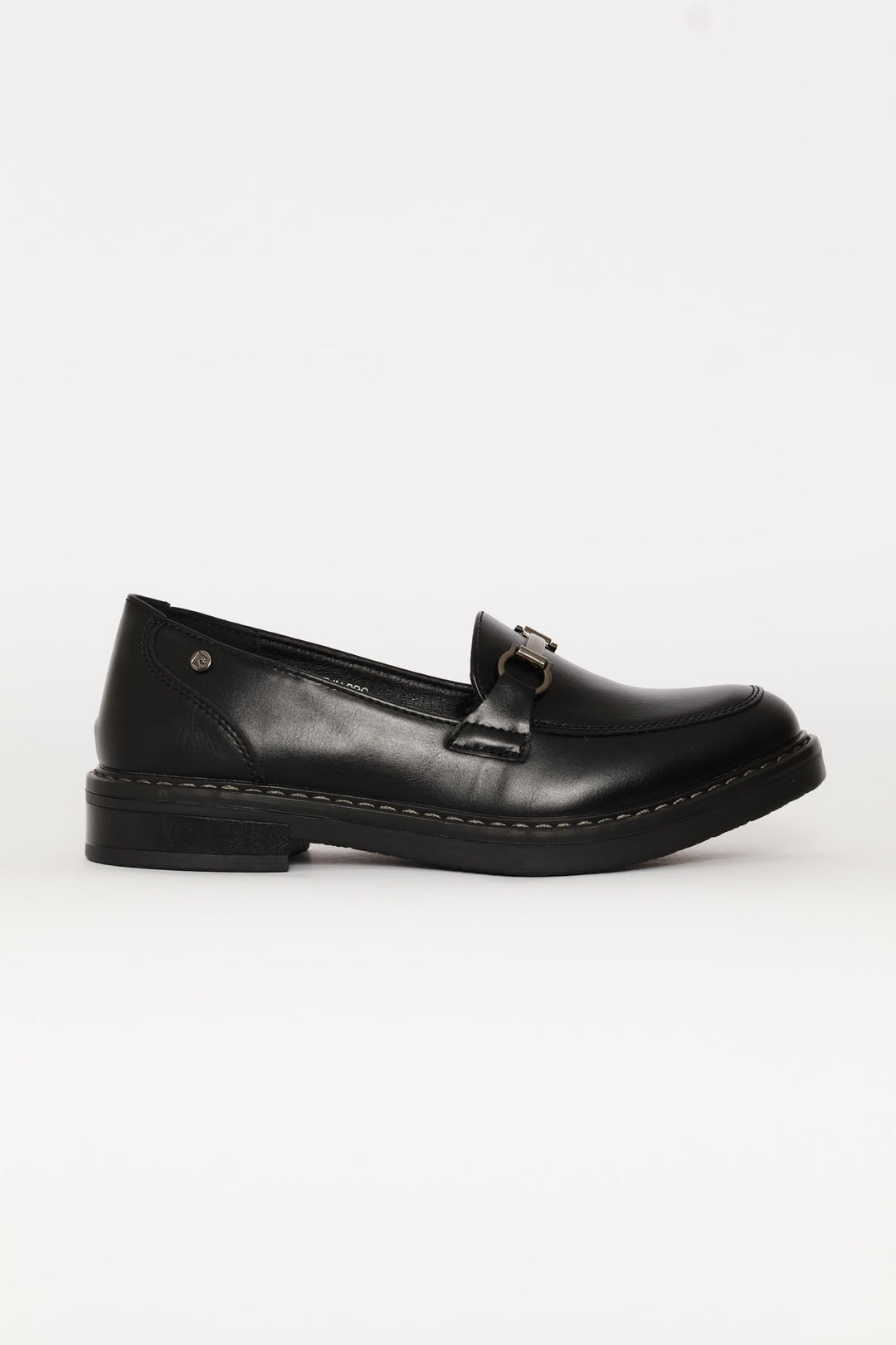Buckle Detail Loafer - Black