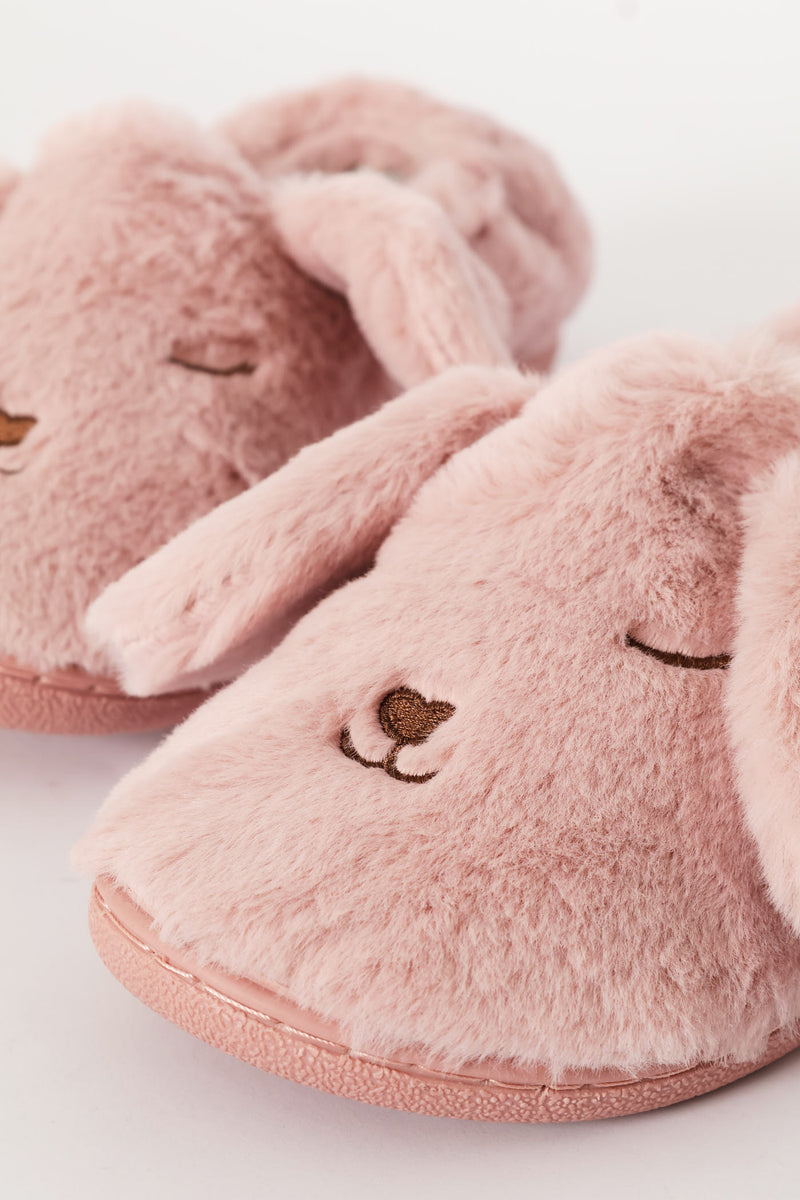 Novelty Dog Slipper - Blush