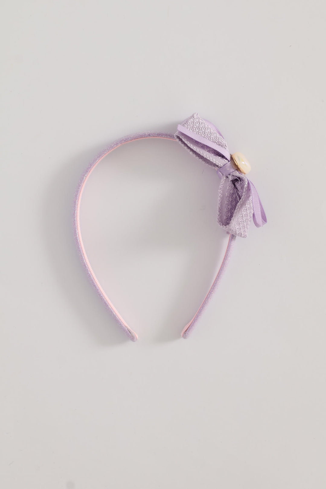 Girls Bow Aliceband - Lilac