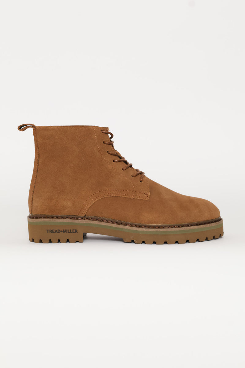 Nubuck Lace Up Worker Boot - Tan