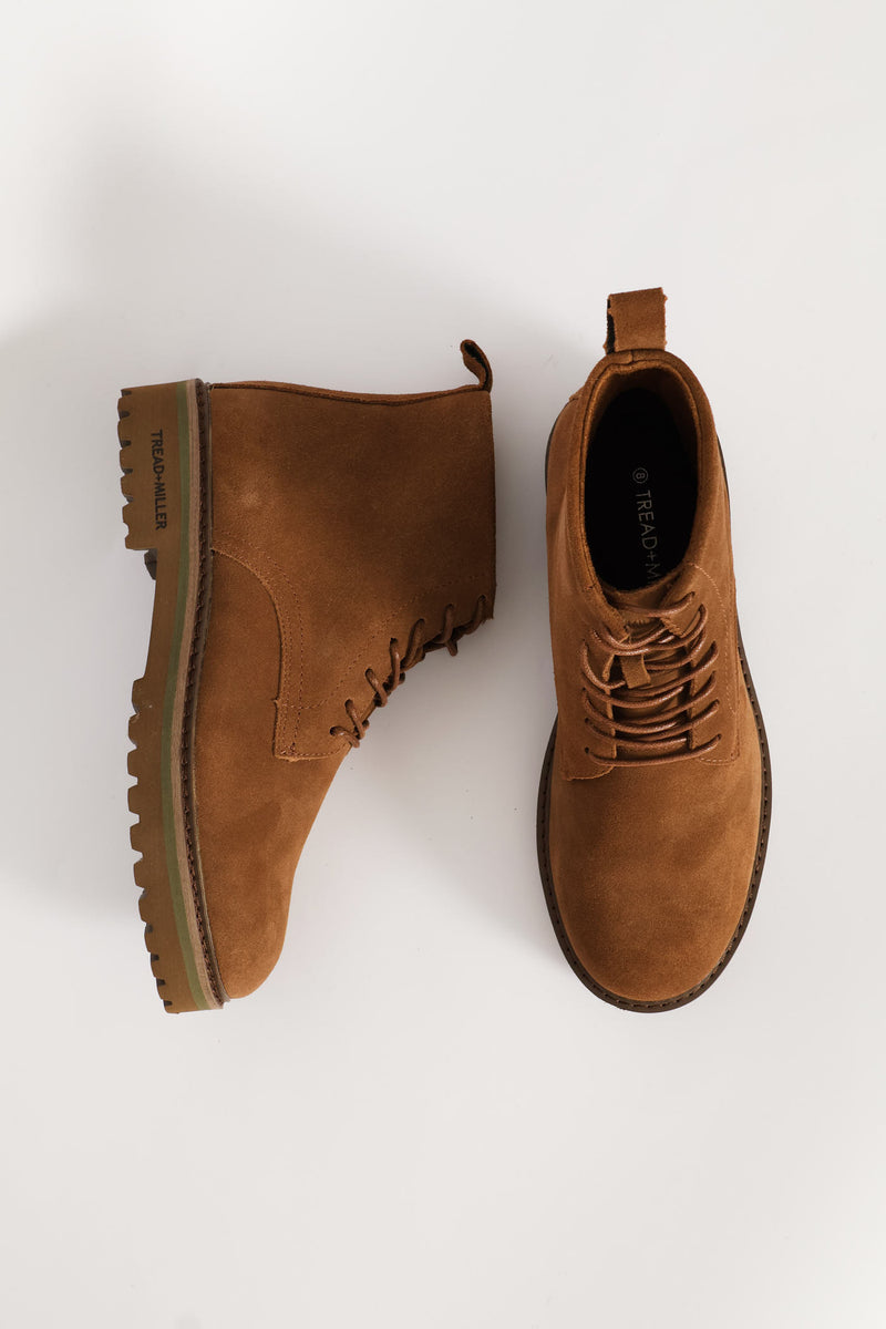 Nubuck Lace Up Worker Boot - Tan