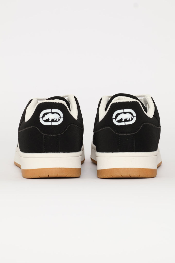 Double Stripe Lace Up Sneaker - Black