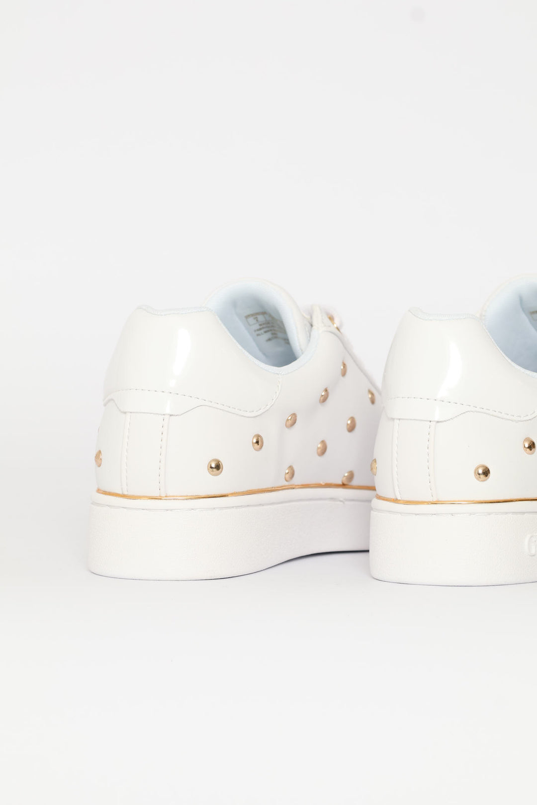 Studded Pu Sneaker - White