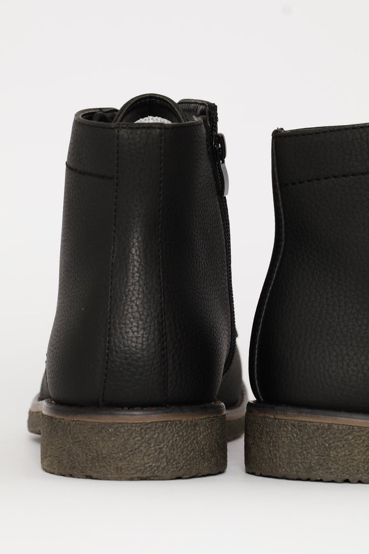 Windsor Lace Up Boot - Black