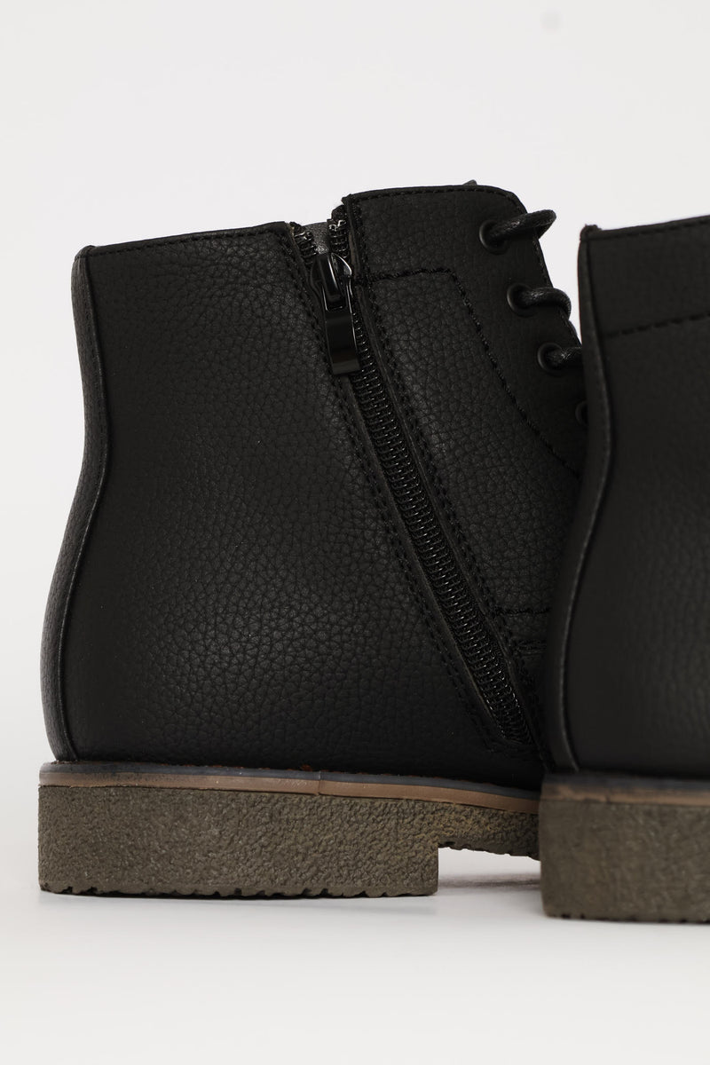 Windsor Lace Up Boot - Black