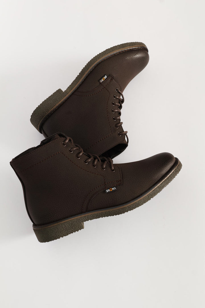 Windsor Lace Up Boot - Chocolate