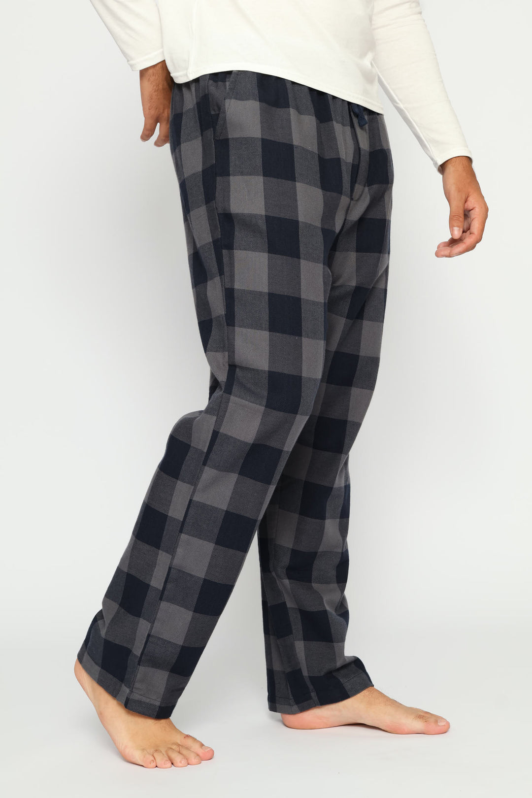 Check Flannel Pants - Navy/Indigo